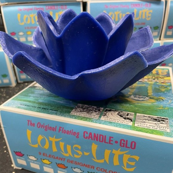4 Vtg Lotus Lite Candle Glo Floating Pool Candles Tiki MCM Red Orange Bl… - Picture 9 of 11
